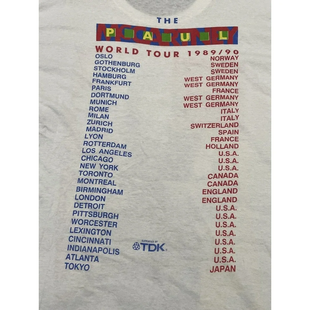 Vintage 80s Paul McCartney 1989 World Tour T Shirt XL‎ Single Stitch Made in USA